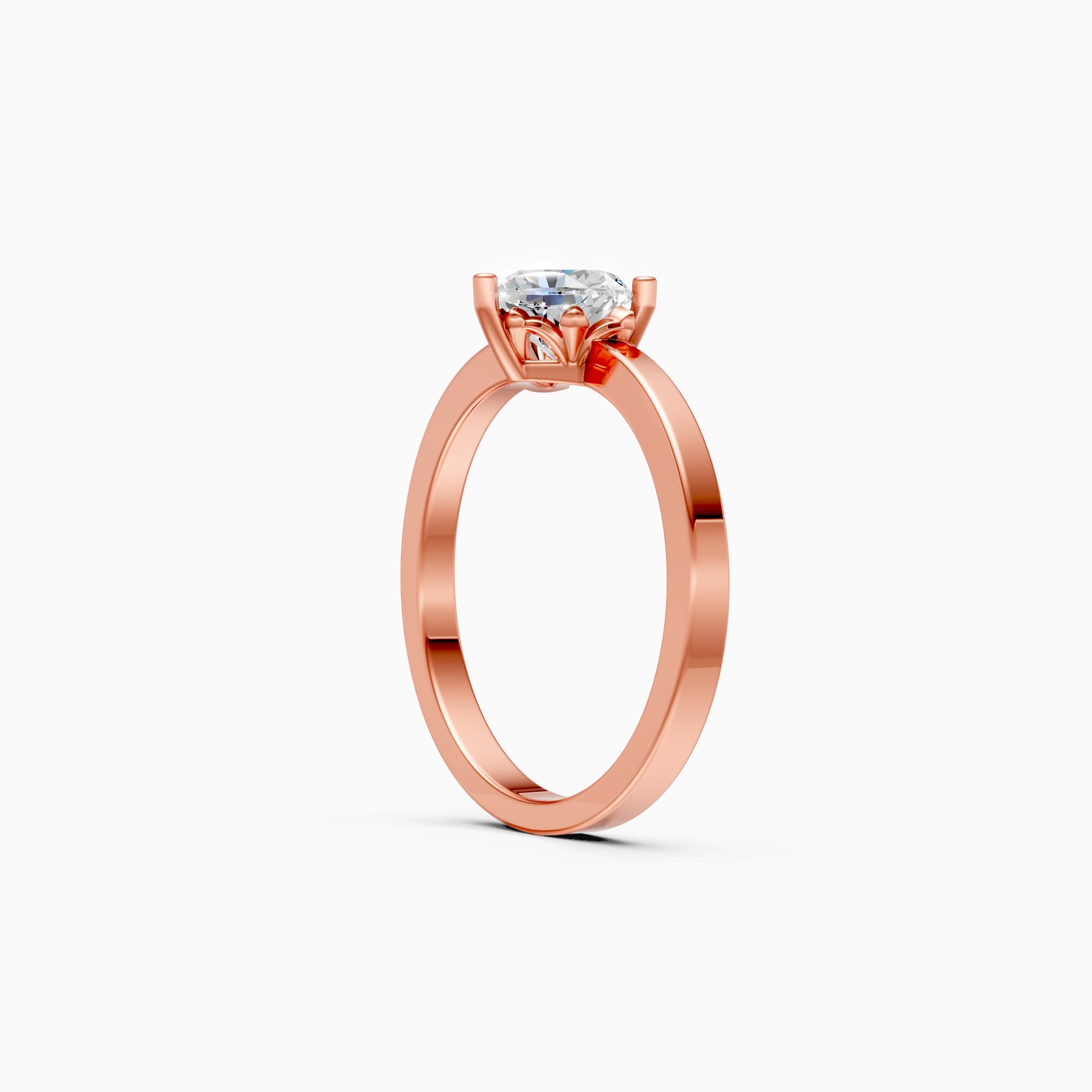 Heart Shape Solitaire Diamond Ring